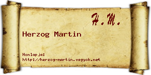 Herzog Martin névjegykártya